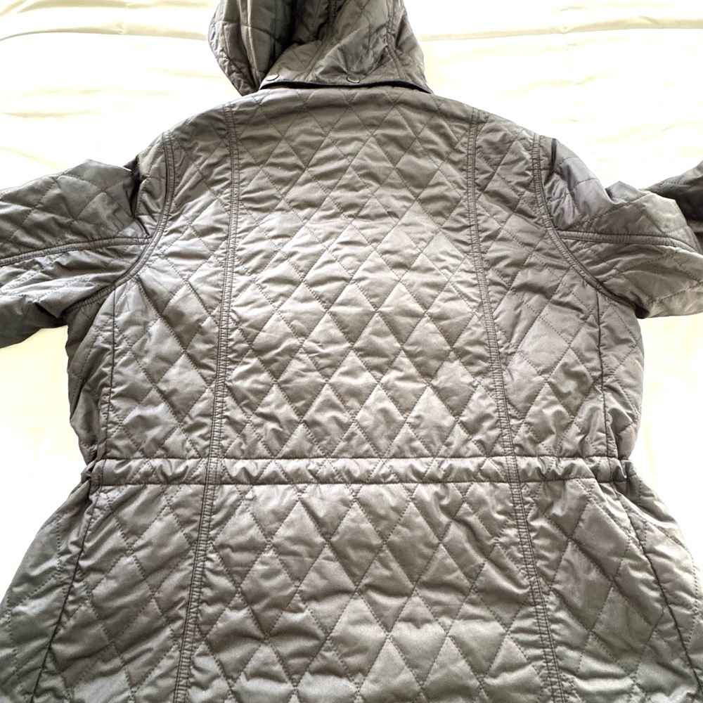 Barbour Women's Millfire Quilted Utility Jacket-Black with Detachable Hood US 14 - Picture 5 of 16